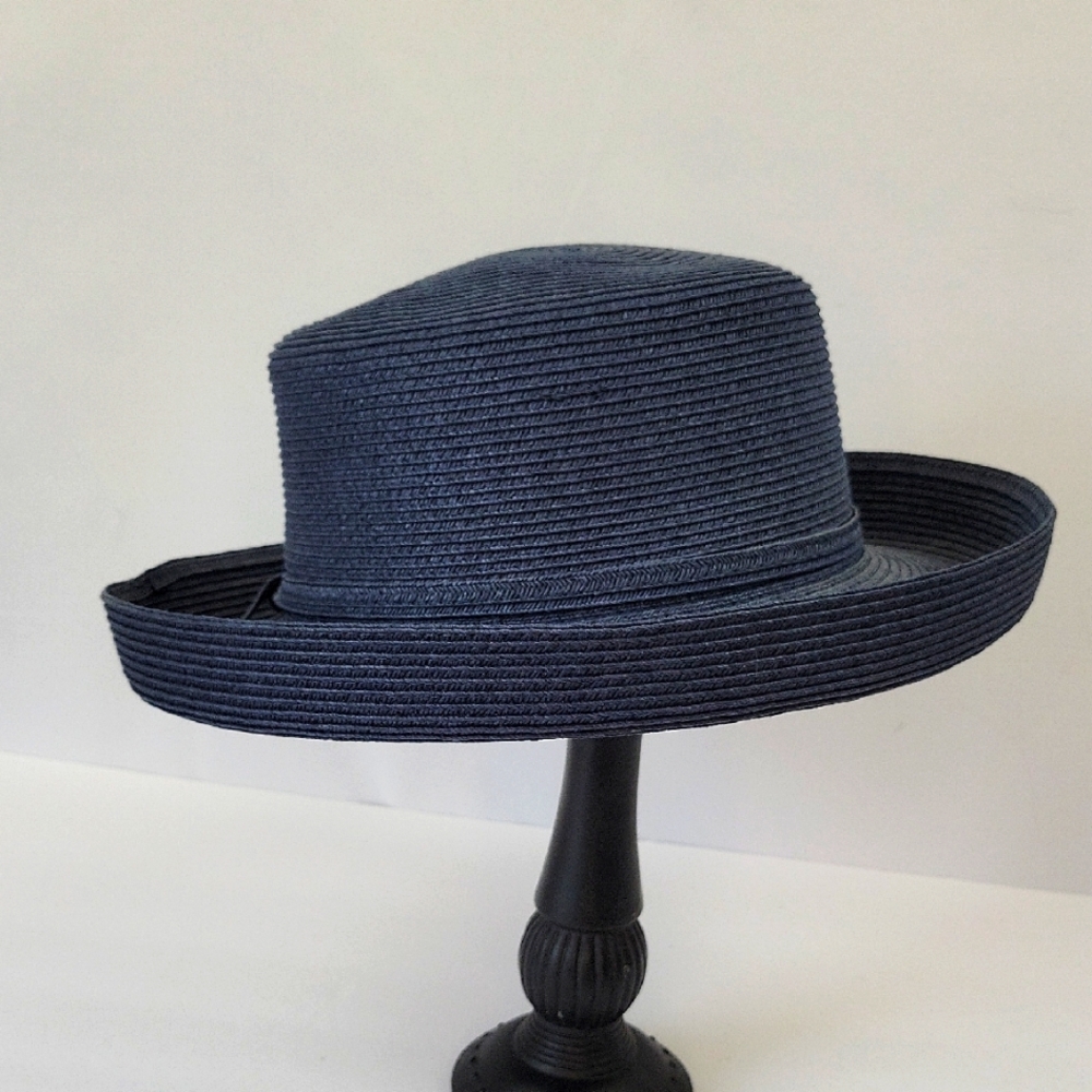 Bijoux Terner Roll Brim Hat Navy Blue